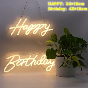 Happy Birthday Led Neon Sign